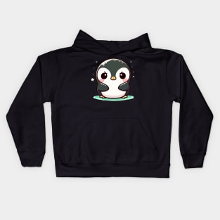 Cute angry penguin Kids Hoodie